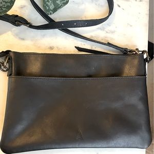 ABLE Black Leather Crossbody